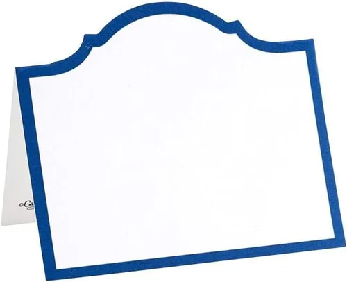 Vista 4 de Caspari Tarjetas de lugar con nombre troqueladas en lino, 8 por paquete