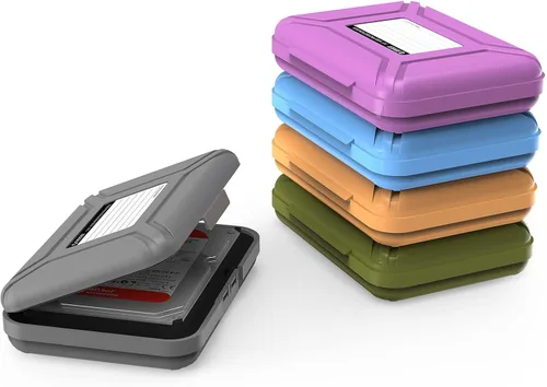 Vista 10 de ORICO Estuche para disco duro de 3.5 pulgadas, funda de transporte para disco duro externo antiestático y a prueba de golpes, compatible con WD