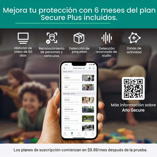 Vista 4 de Arlo Cámara de seguridad enchufable esencial 2K (3ª generación) - 1 cámara