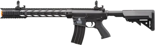 Vista 2 de Lancer Tactical Gen 2 Pistola de perdigones resistente M4 SPR Interceptor, eléctrica, polímero, completa, semiautomática, 1000 rondas, bolsa de 0.01