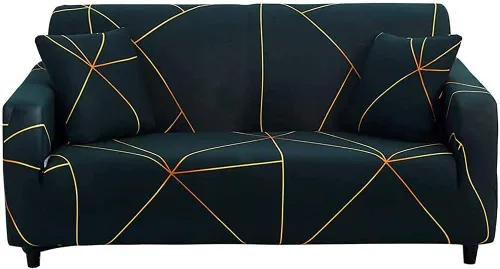 Vista 11 de HOOBUY Funda de sofá estampada, Funda elástica para sillón, funda de sofá biplaza con patrones para sillón con cojines de 2 plazas, Juego de sofá Bd