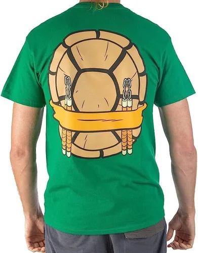 Vista 2 de Teenage Mutant Ninja Turtles Camiseta de disfraz para hombre de TMNT, Gris claro