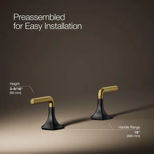 Vista 85 de KOHLER K- 27010-4-BV Occasion™ - Manijas de palanca color bronce cepillado vibrante