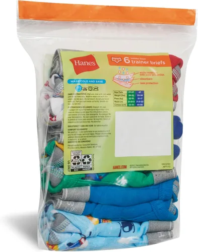 Vista 6 de Hanes Boys' Potty Trainer Underwear, Boxer Briefs Available, 6-Pack