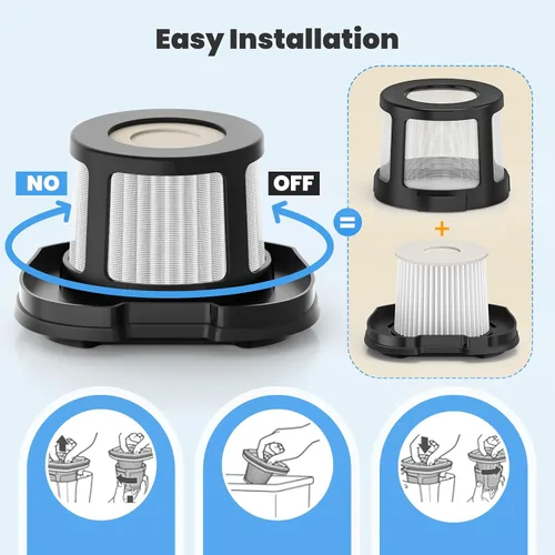 Vista 6 de Paquete de 4 filtros de repuesto para aspiradora 2284w para filtro de eliminación de pelo de mascotas Bissell, filtro de mano aspiradora 2284W 2390