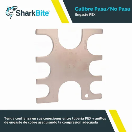 Vista 2 de SharkBite Herramienta de crimpado PEX de 3/8 de pulgada calibre Go / No-Go, accesorios de plomería, 23080