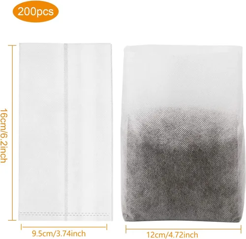 Vista 2 de Tarklanda 200 bolsas de vivero para plantas, biodegradables no tejidas para plantas, bolsas de tela para plantas de semillero, bolsas para plantas