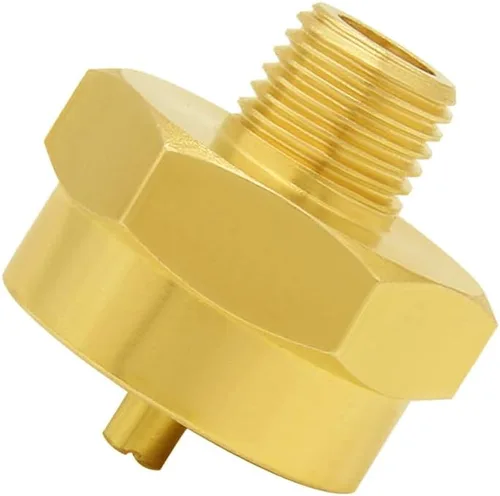 Vista 7 de Hooshing Adaptador de Repuesto de Botella de Gas Propano de 1 Libra con Rosca Hembra NPT de 1/4 Pulgada de Latón Sólido