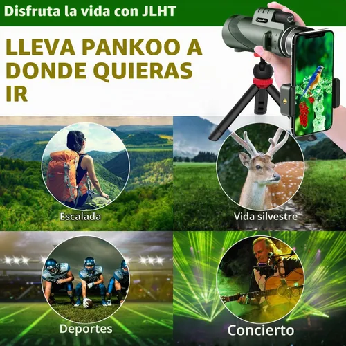 Vista 5 de Telescopio monocular de alta potencia 40x60 para adultos con Smartphone