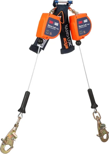 Vista 9 de 3M DBI-SALA Nano-Lok Edge Twin-Leg Personal Autorretráctil Lifeline 3500284, cable, gancho de acero para barras de refuerzo, 7 pies, Clase 2, ANSI