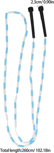 Vista 2 de Weighted Segment Beaded Jump Rope for Adults Rhythmic Gymnastics Rope for Preschool Rhythm Training and Fitness Exercise Suitable for Beginners and