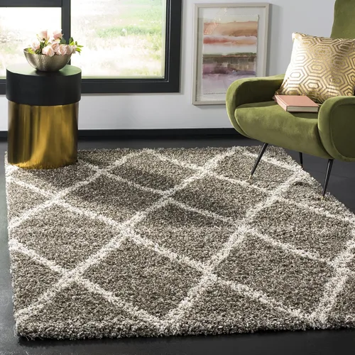 Vista 8 de SAFAVIEH Hudson Shag Collection - Alfombra decorativa de 2 x 3 pies, diseño de enrejado, no desprende pelusa y de fácil cuidado, 2 pulgadas