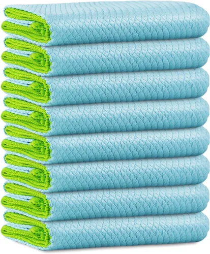 Vista 17 de Ekedalen Paño de limpieza de microfibra tejido de gofre para quitar el polvo, toalla absorbente de secado rápido, trapos de polvo para la cocina