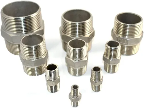 Vista 3 de Pezón hexagonal roscado macho NPT de 1/8 "x 1/8", acoplador rápido de acero inoxidable 304 (1/4")