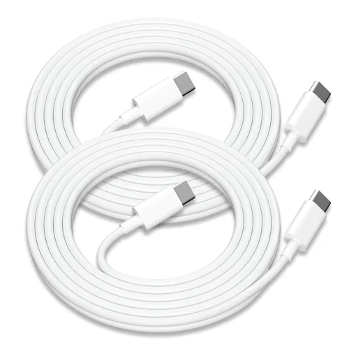 Vista 12 de Paquete de 2 cables de carga USB C a USB C de 3 pies y 60 W, cable de carga rápida tipo C a tipo C, para iPhone 16 E/17/Air/15/Pro/Plus/Pro Max