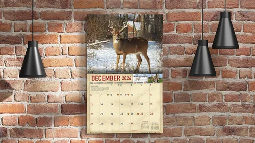 Vista 7 de Calendario de pared de venado cola blanca monstruo 2026, 16 meses, tamaño XL, 14x22, Calendario Big Buck Rack de The KING Company - Calendarios