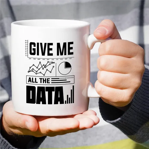 Vista 4 de Retreez Taza divertida – Give Me All The Data Science Scientist Analyst Computer Accounting - Tazas de café de cerámica de 11 onzas, sarcasmo