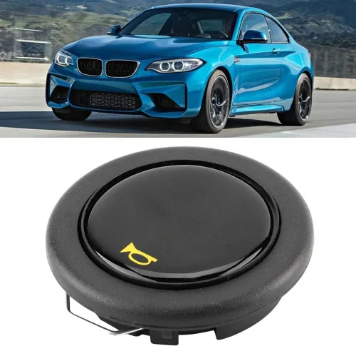 Vista 3 de Fydun Cubierta del altavoz del volante modificado para automóvil, botón de bocina, botón de altavoz estándar ilimitado, botón universal modificado