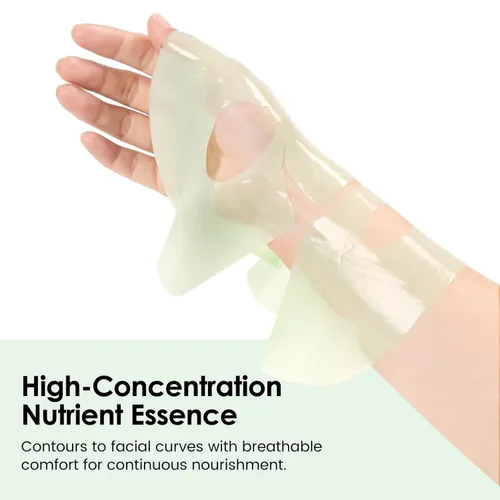 Vista 7 de Ashlyn Mascarilla facial de colágeno calmante de té verde, mascarilla hidratante nocturna con ácido hialurónico y colágeno para pieles sensibles