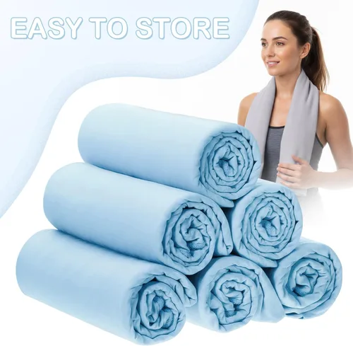 Vista 4 de Soulchen Paquete de 6 toallas de yoga caliente a granel con punto de agarre antideslizante de 72 x 24 pulgadas, tapete de yoga de microfibra suave