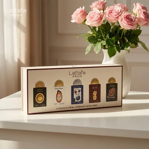 Vista 6 de Lattafa Giftset Collection Eau De Parfum Almizcle, Ámbar, Amaderado, Afrutado Fragancia de Perfume de Larga Duración