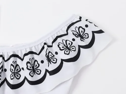 Vista 5 de COTRIO Trajes de baño para niñas, traje de baño de 2 piezas, Mirabel, Isabella, bikini Dolores, tankini Madrigal, traje de baño de aventura familiar