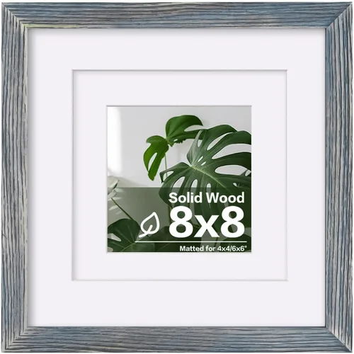 Vista 179 de Egofine - Portarretratos de 4 x 6 pulgadas, de madera maciza con plexiglás, para fotos de 3.5 x 5 con paspartú o de 4 x 6 sin paspartú, para colocar