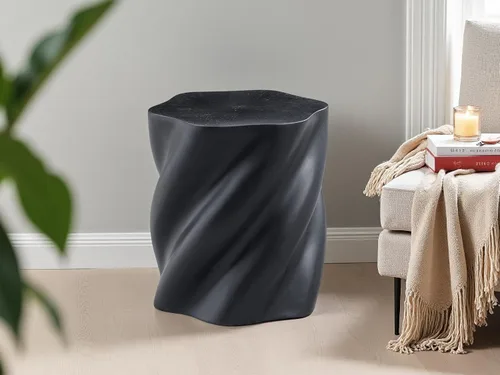 Vista 18 de ø Mesa auxiliar redonda de mármol sintético de 31.5 pulgadas con espacio de almacenamiento para sala de estar, moderna mesa de centro circular 31.5