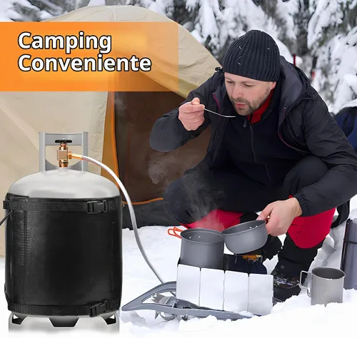 Vista 6 de Manta Calentadora de Tanque de Propano - 47.5 x 13.5" Calentador de Cilindro de Gas LP con Control de Temperatura 85-105F para Tanques de 20, 30, 40