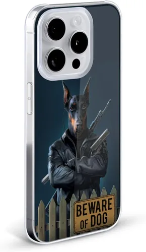 Vista 2 de Head Case Designs Officially Licensed Vincent HIE Beware of Dog Canidae Hard Back Case Compatible with Apple iPhone 13