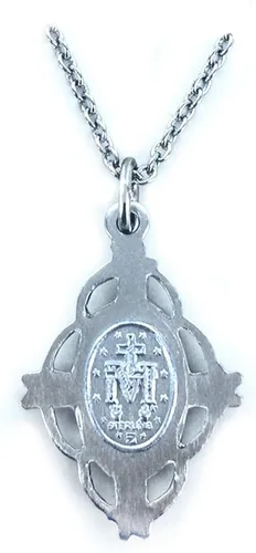 Vista 2 de True Faith Jewelry Miraculous Medal with Floral Border, 78 Inch