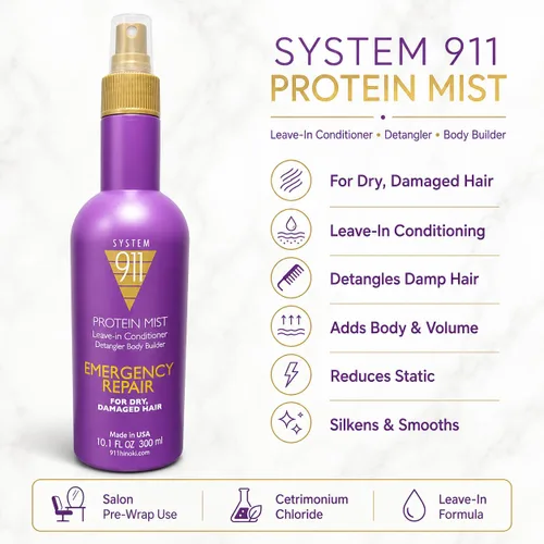 Vista 5 de HAYASHI System 911 Protein Mist - Acondicionador sin enjuague, 10.1 onzas