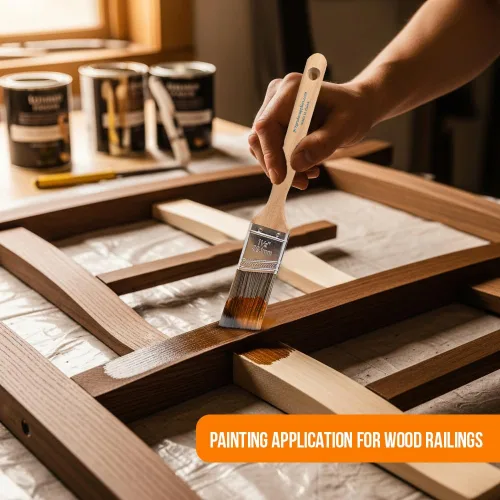 Vista 6 de Vermeer Paquete de 6 pinceles angulares en varios tamaños para todo látex y pinturas al óleo y manchas, mejoras para el hogar