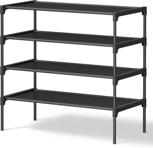 Vista 10 de SONGMICS Zapatero de 10 niveles, organizador de almacenamiento de zapatos, ahorro de espacio, 11 x 32.7 x 62.6 pulgadas, para entrada, estructura