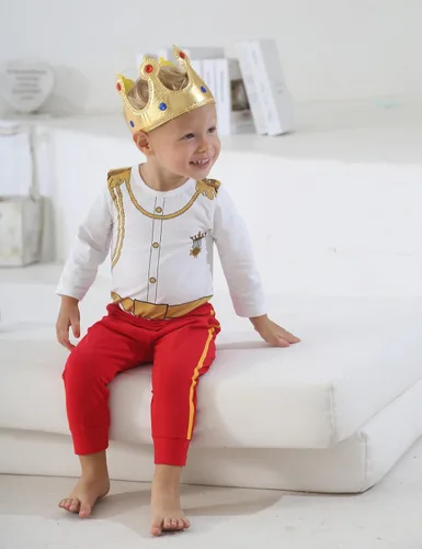 Vista 2 de Singcoco Disfraz de Haloween para bebé niño recién nacido, uniforme con sombrero