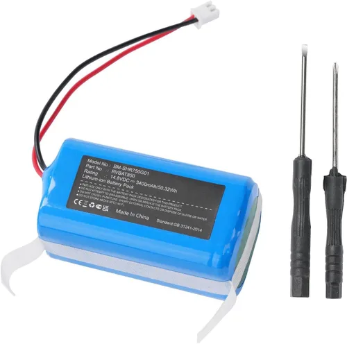 Vista 2 de 3400mAh Shark RVBAT850A RVBAT850 UR1105ARUS Batería de repuesto para Shark RV750_N RV720_N RV725_N RV1001AE UR1105ARUS RV2001WD IQ R101 ION Robot