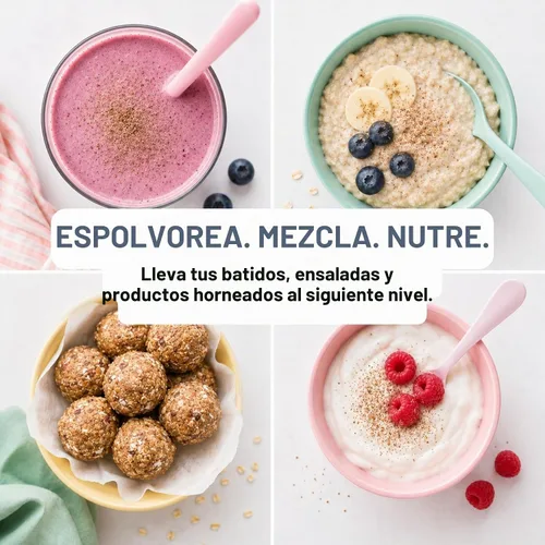 Vista 4 de Tiny Sprouts Semillas de Chía Molidas Orgánicas + Probiótico de Porción Completa + Vitamina D3 I Potenciador de Nutrición de Superalimento