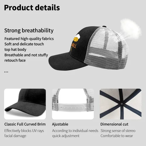 Vista 7 de devor Baseball Cap Let's Play Pickleball Y'all Dad Hats, Graphic Dad Hats for Men