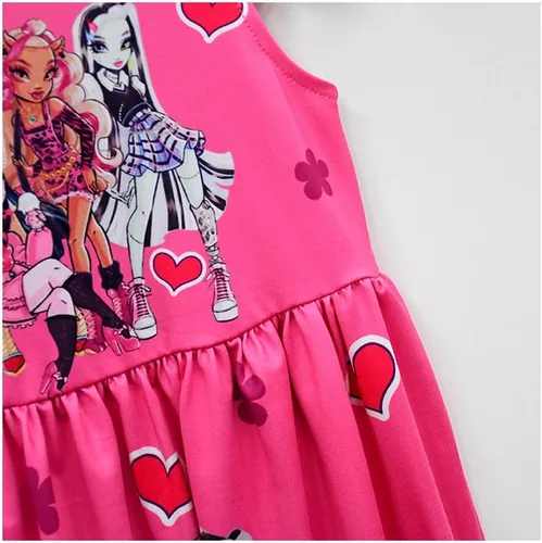 Vista 6 de CREATIE Girls Casual Dress Flutter Sleeve Playwear 4-10Y