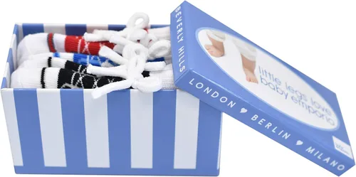 Vista 4 de Baby Boy Socks-Look Like Shoes-Anti-slip-Cotton-Gift Package