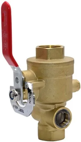 Vista 3 de Válvula, Prueba y drenaje, Latón, 1" Hembra NPT, 1" Hembra NPT, Tamaño del orificio 1/2" (K5.6), Fast Fire Parts