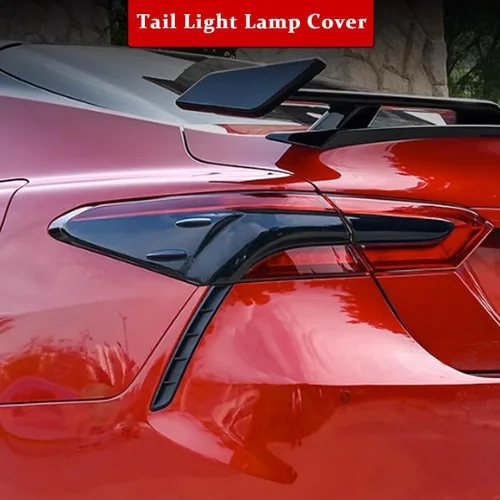 Vista 5 de Cubierta para luz trasera 4 piezas para Camry 2024 2023 2022 2021 2020 2019 2018, protector de bisel para marco de luz trasera, accesorios