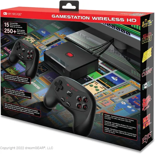 Vista 8 de My Arcade GameStation Wireless HD: Consola de videojuegos Data East con más de 250 juegos, DGUNL-4144, Plug and Play