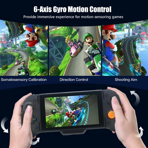 Vista 21 de ECHZOVE Upgrade Nintendo Switch OLED Controller Grip - Ergonomic Animal Crossing Style Controller with Joystick, NFC, Turbo, Six-Axis Gyro, Dual