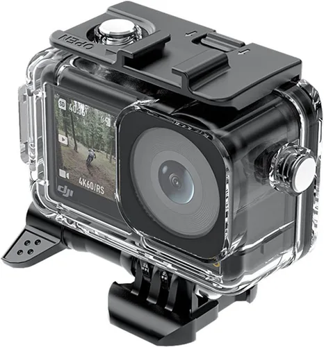Vista 6 de Funda impermeable para DJI Osmo Action 4/Osmo Action 3 Cámara, 40M/131FT Submarino Buceo Carcasa protectora con soporte Carcasa impermeable Kit