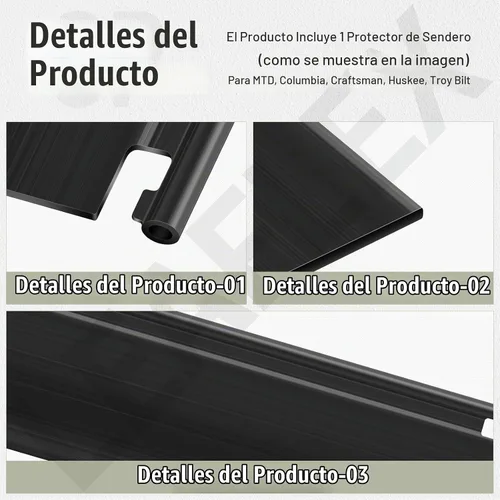 Vista 3 de 731-07203 Trail Shield compatible con MTD compatible con Columbia Craftsman Huskee Troy Bilt (1)