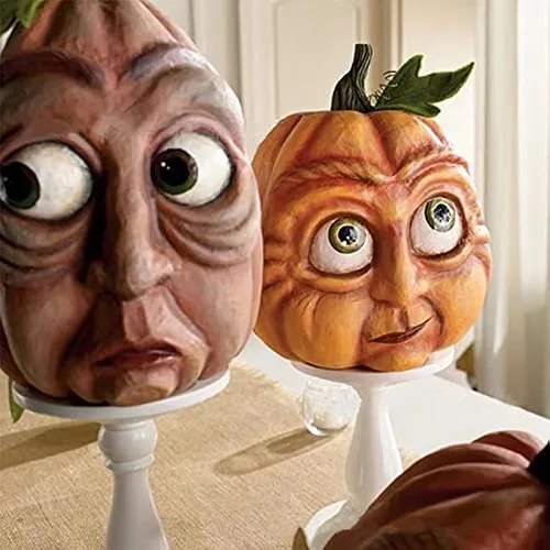 Vista 4 de Decoraciones expresivas de Halloween familiares de calabaza, farol de calabaza, accesorios para casa encantada, bar y fiesta