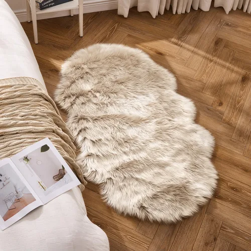 Vista 27 de MIULEE Alfombra de Área de Lujo Súper Suave y Esponjosa de Piel Sintética Rectangular Alfombra Decorativa de Felpa Shaggy para Mesita de Noche Sofá