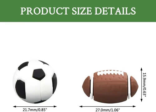Vista 3 de Dijes de decoración deportiva 3D para baloncesto, fútbol, golf, béisbol, voleibol, fútbol, tenis, regalo para niños, niñas, adolescentes, hombres
