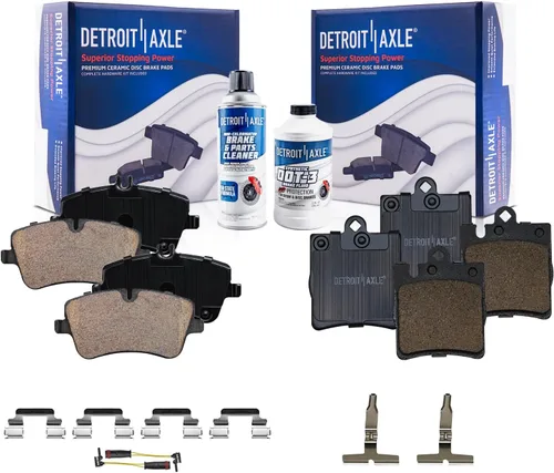 Vista 107 de Detroit Axle - Pinza de disco del lado del acompañante + pastillas de freno de cerámica de repuesto para Lexus HS250H Toyota RAV4 Prius V Scion xB